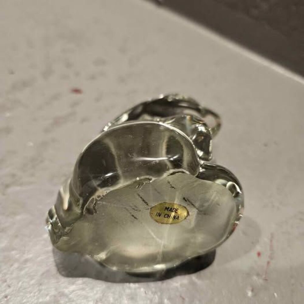 Clear Glass Rabbit Figurine Paperweight - Picture 7 of 7